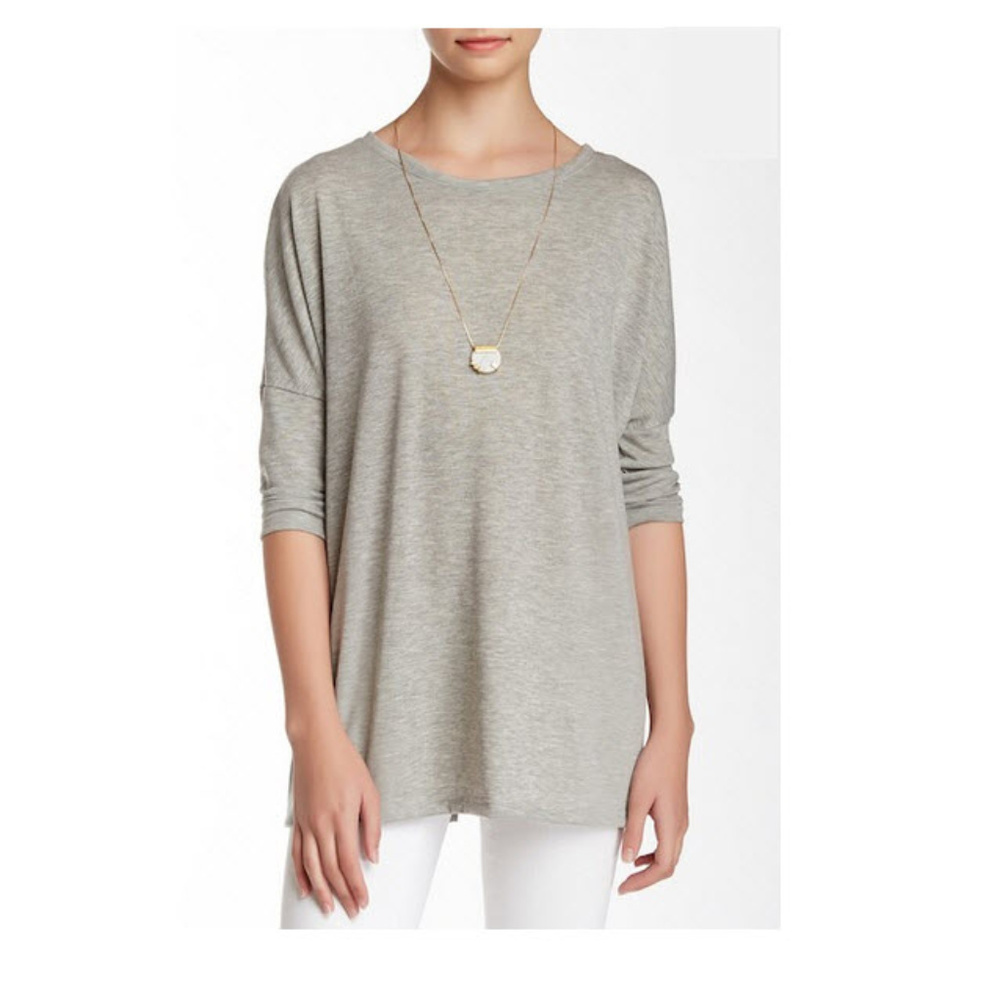 Go Couture Dolman Sleeve Sweater Heather Grey